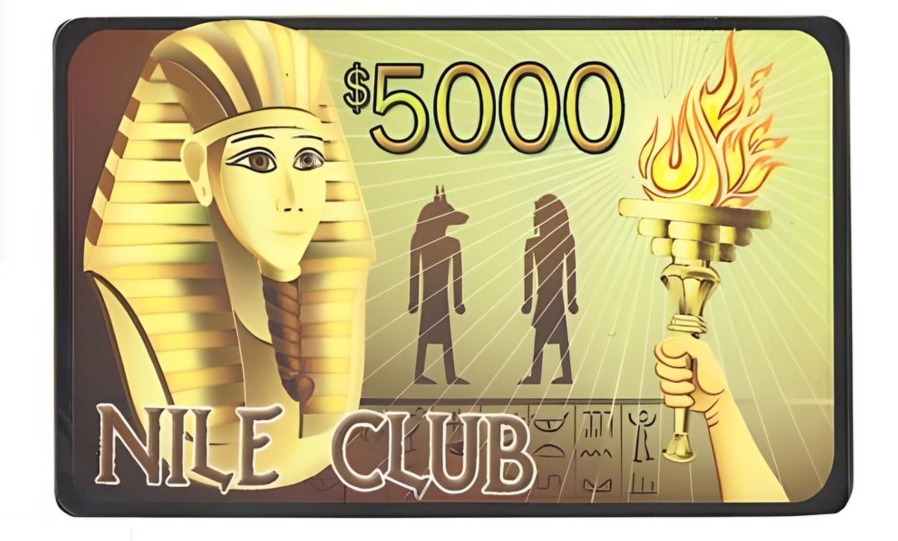 $5000 Nile Club 40 Gram Ceramic Poker Plaque - 5 Pack
