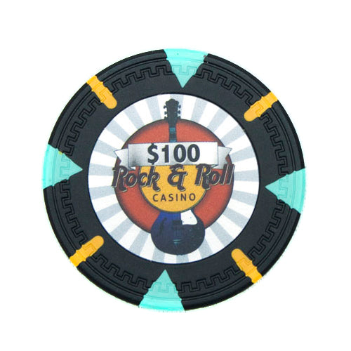 Rock & Roll 13.5-gram Poker Chips (25-pack) - Clay Composite