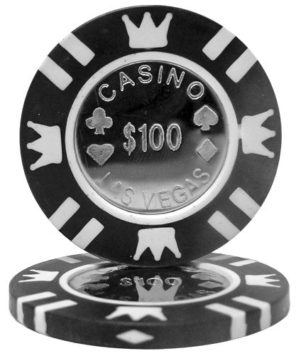 Coin Inlay 15-gram Poker Chips (25-pack) - Heavyweight Metal Inlay