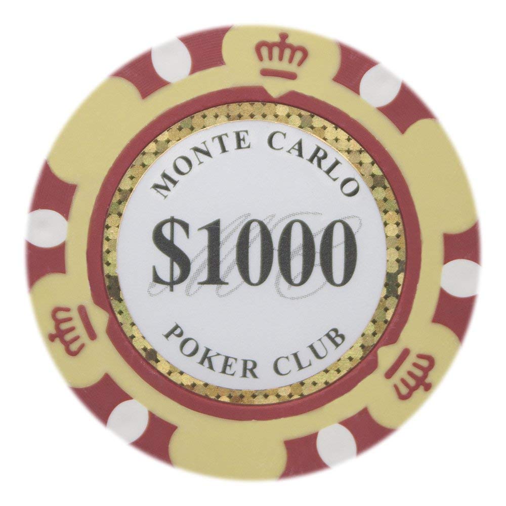 Monte Carlo 14-gram Poker Chips (25-pack) - Holo Inlay