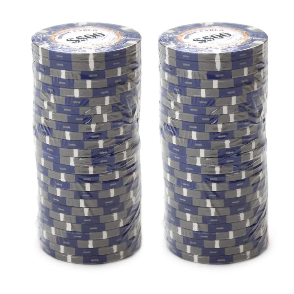 Monte Carlo 14-gram Poker Chips (25-pack) - Holo Inlay