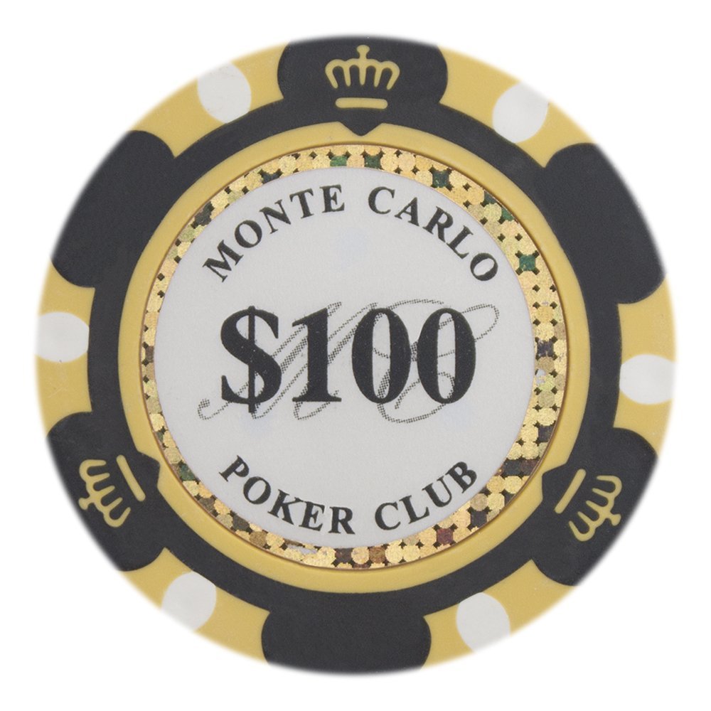 Monte Carlo 14-gram Poker Chips (25-pack) - Holo Inlay