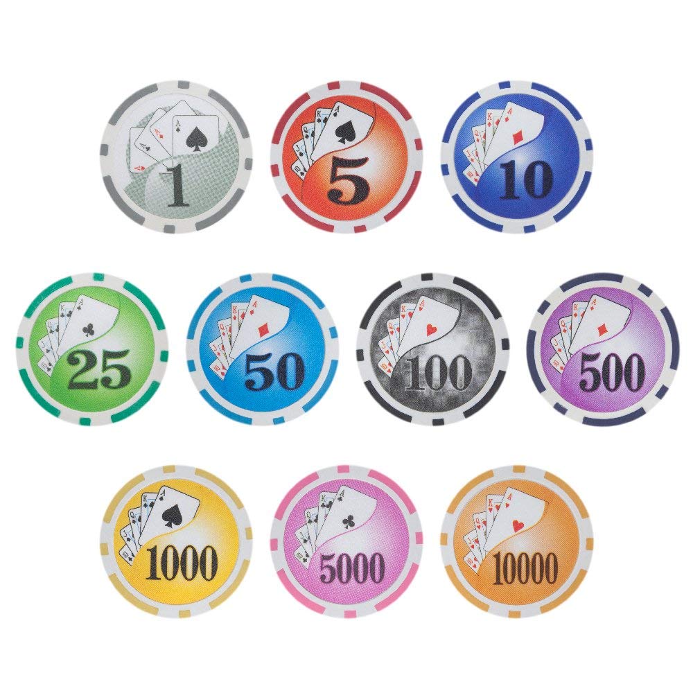 Yin Yang 14-gram Poker Chips (25-pack) - Clay Composite