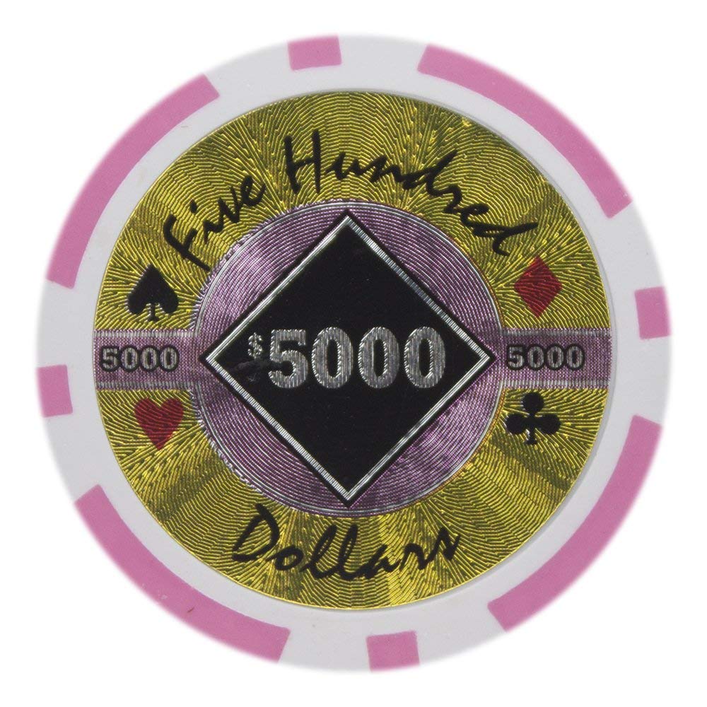 Black Diamond Holo Inlay 14-gram Poker Chips (25-pack) - Clay Composite
