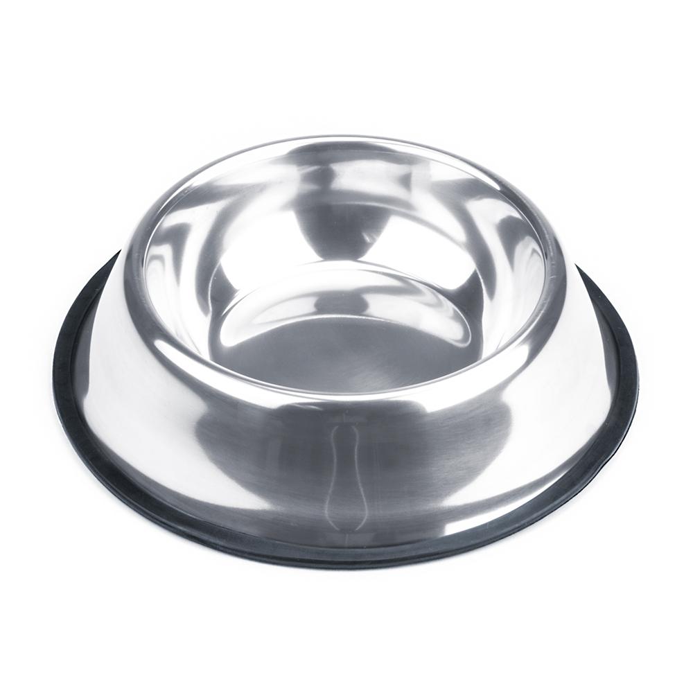 Stainless Steel Dog Bowls - Non-Slip Rubber Base