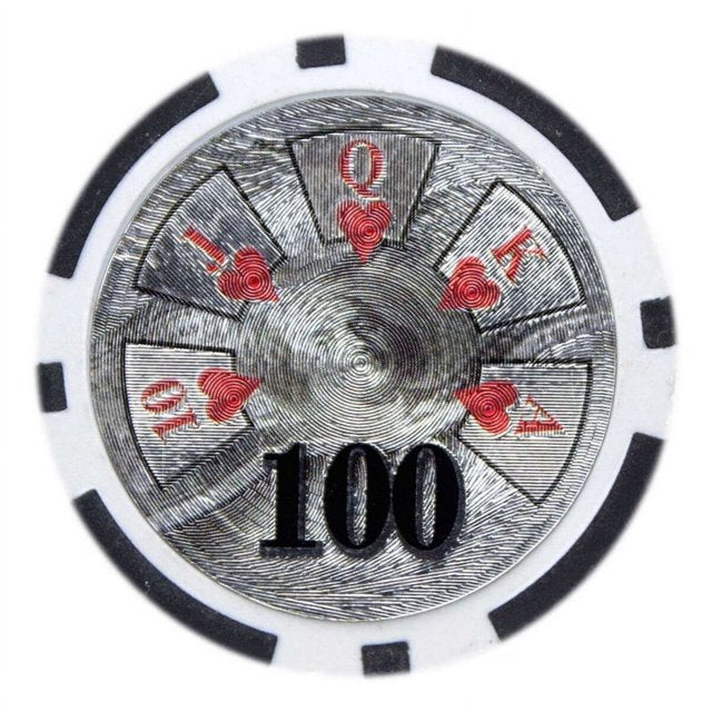 Ben Franklin Holo Inlay 14-gram Poker Chips (25-pack) - Clay Composite