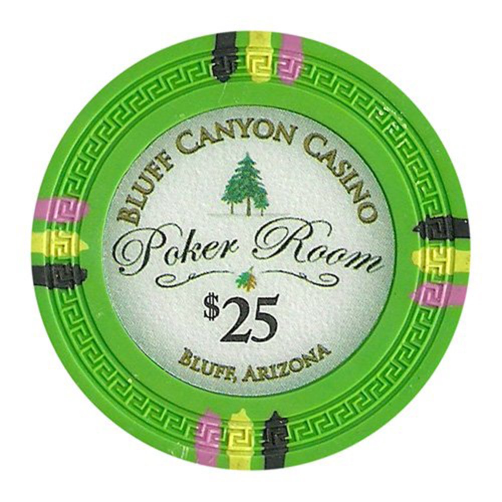Bluff Canyon 13.5-Gram Poker Chips (25-pack) - Clay Composite