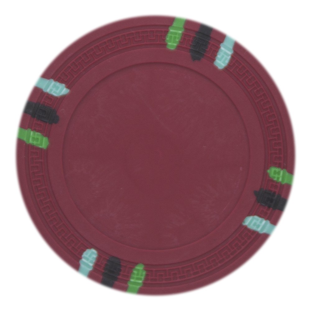 Blank 12 Stripe 13.5-gram Poker Chips (25-pack) - Clay Composite