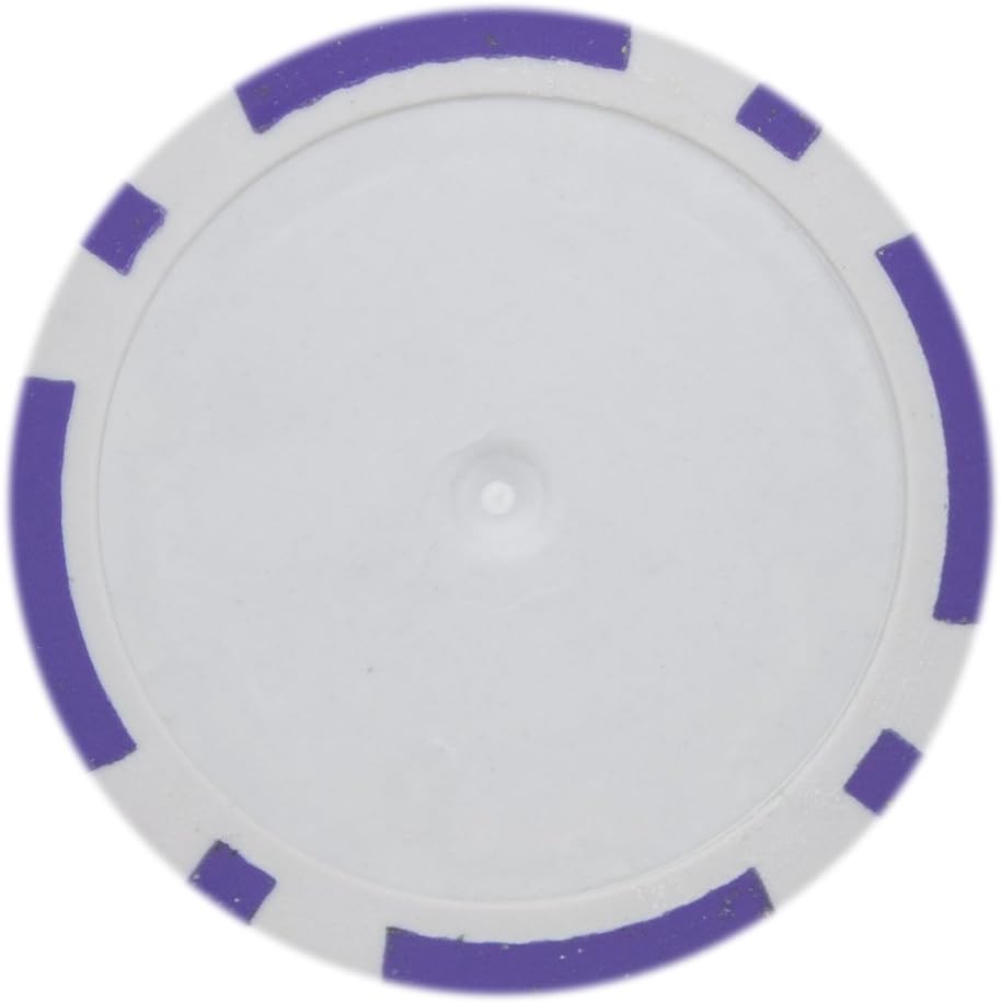 Blank 8 Stripe 14-gram Poker Chips (25-pack) - Clay Composite