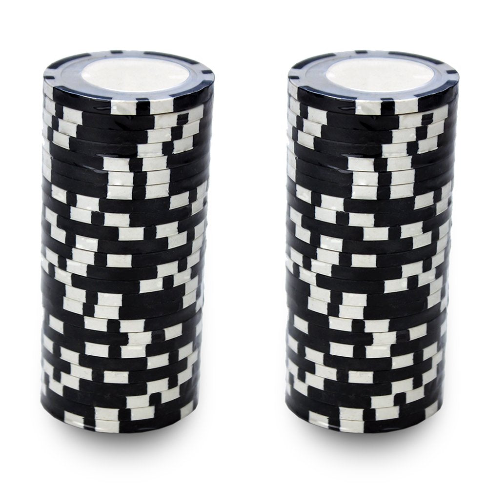 Blank 8 Stripe 14-gram Poker Chips (25-pack)