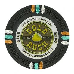 Gold Rush 13.5-gram Poker Chips (25-pack) - Clay Composite