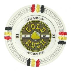 Gold Rush 13.5-gram Poker Chips (25-pack) - Clay Composite