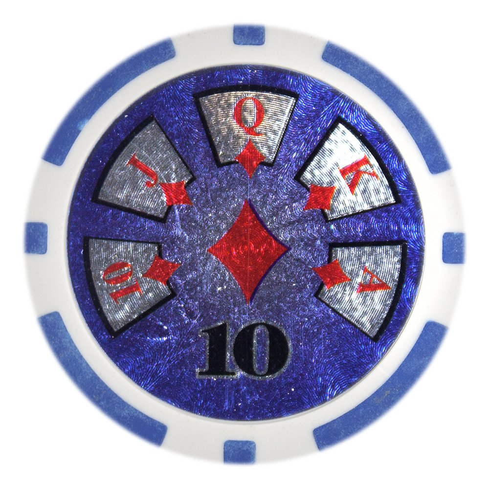 Hi Roller Holo Inlay 14-gram Poker Chips (25-pack) - Clay Composite
