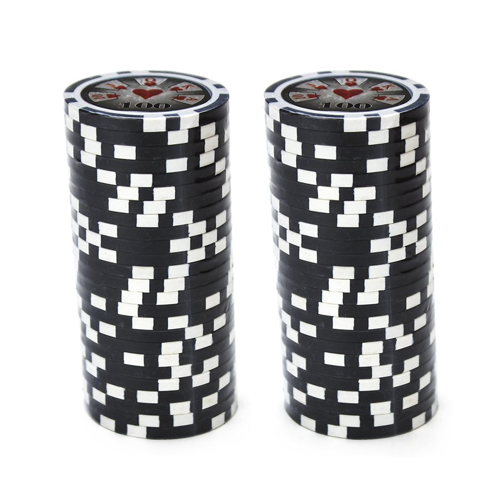 Hi Roller Holo Inlay 14-gram Poker Chips (25-pack) - Clay Composite