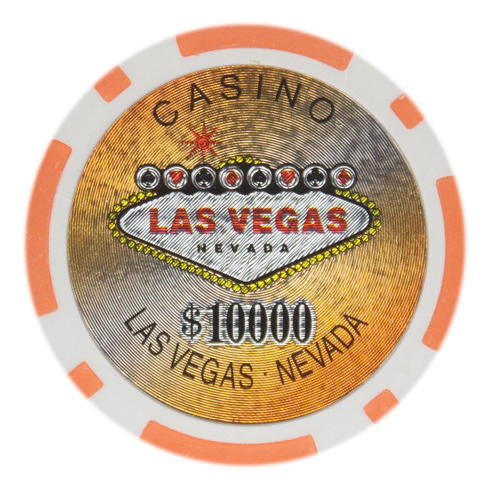 Las Vegas Holo Inlay 14-gram Poker Chips (25-pack) - Clay Composite
