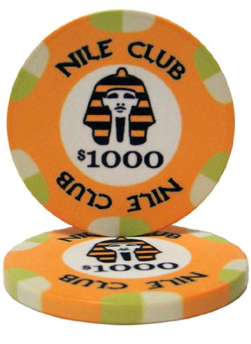 Nile Club 10-gram Ceramic Poker Chips (25-pack) - All Over Print