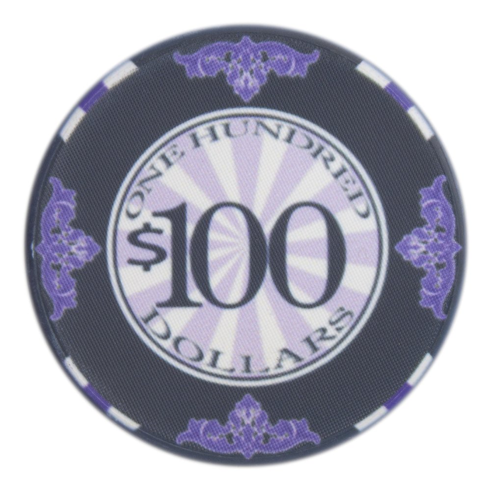 Scroll 10-gram Ceramic Poker Chips (25-pack) - All Over Print