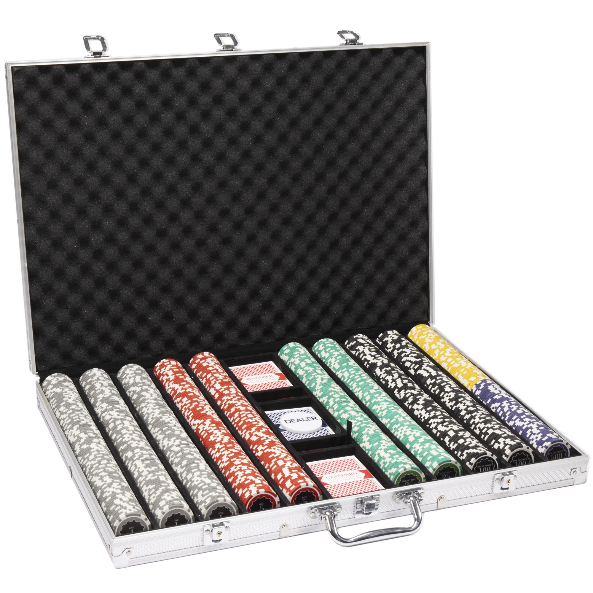 1000 Ct Eclipse Poker Chip Set w/ Aluminum Case 14 Gram Chip