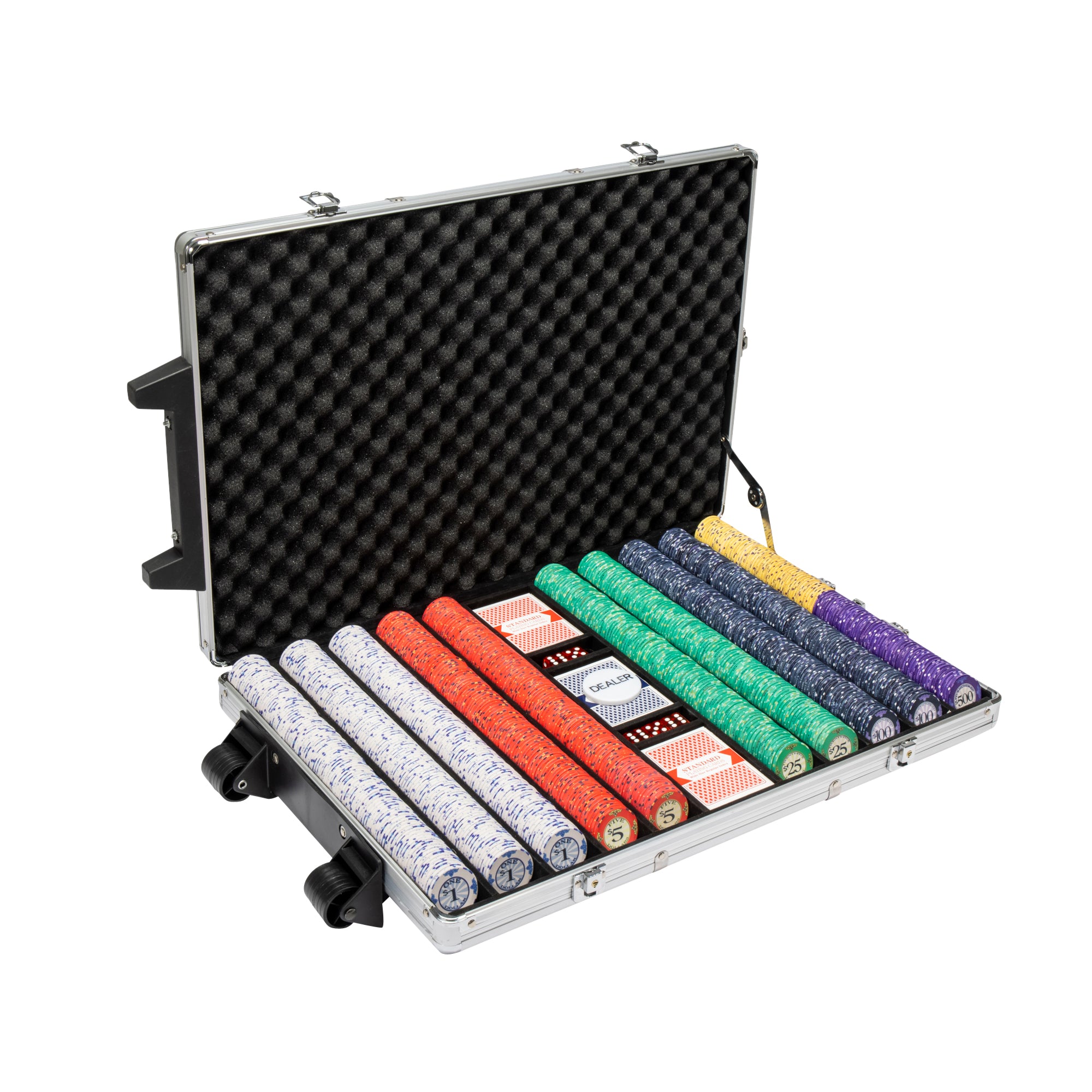 1000 Ct Standard Breakout Scroll Chip Set - Rolling Case