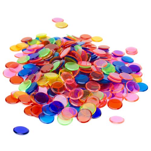 Translucent Bingo Chips, 3/4-inch