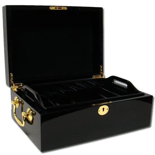 500 Ct Black Mahogany Wooden Case