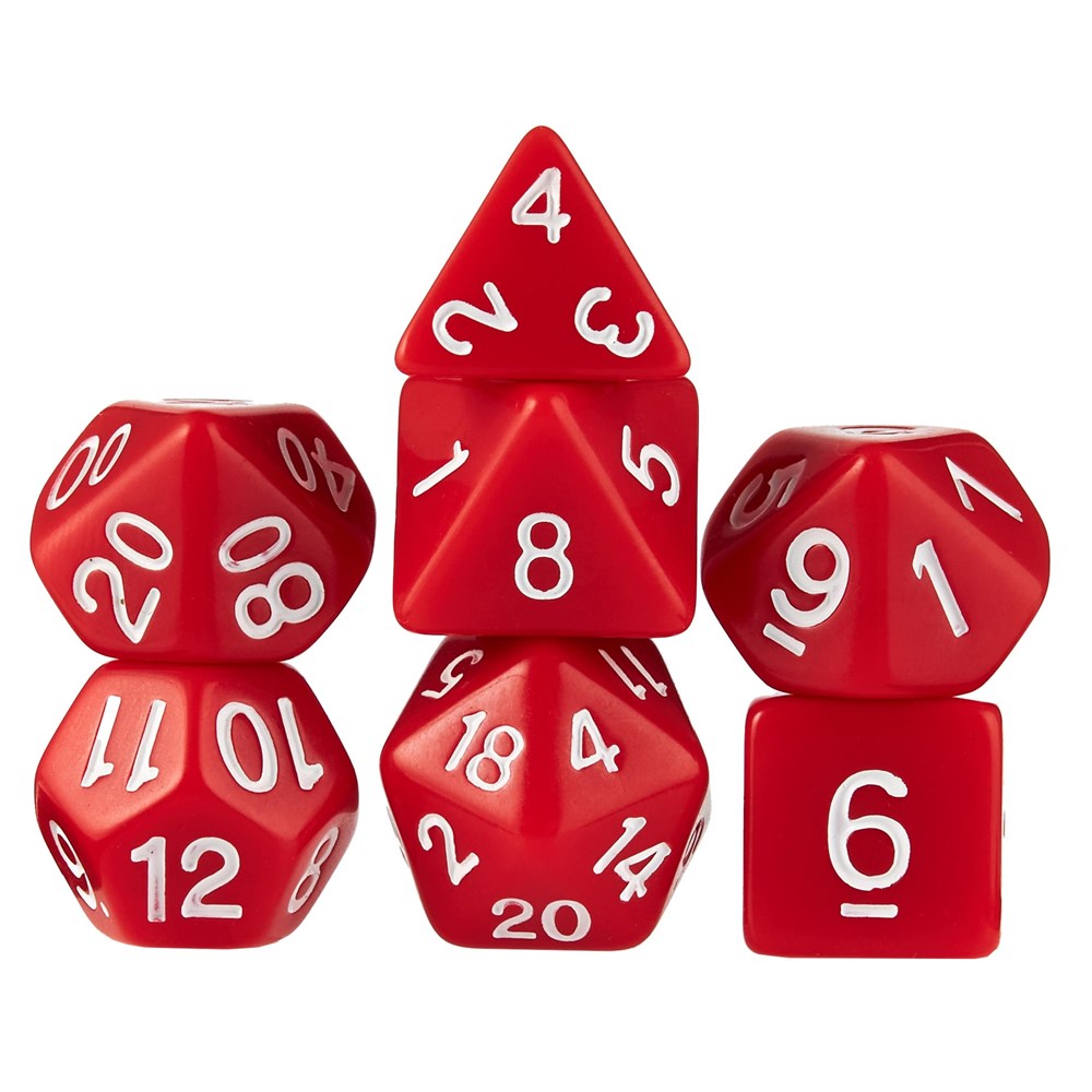 Wiz Dice Series I: Polyhedral Dice Set, Red