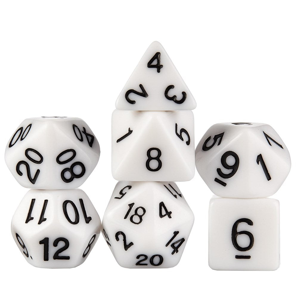 Wiz Dice Series I: Polyhedral Dice Set, White