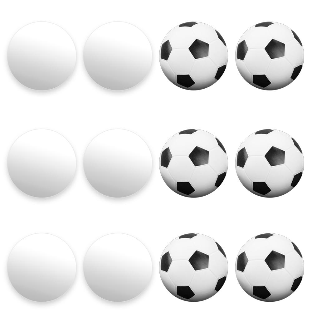 12 Mixed Foosballs, Includes 6 Soccer Style and 6 Smooth