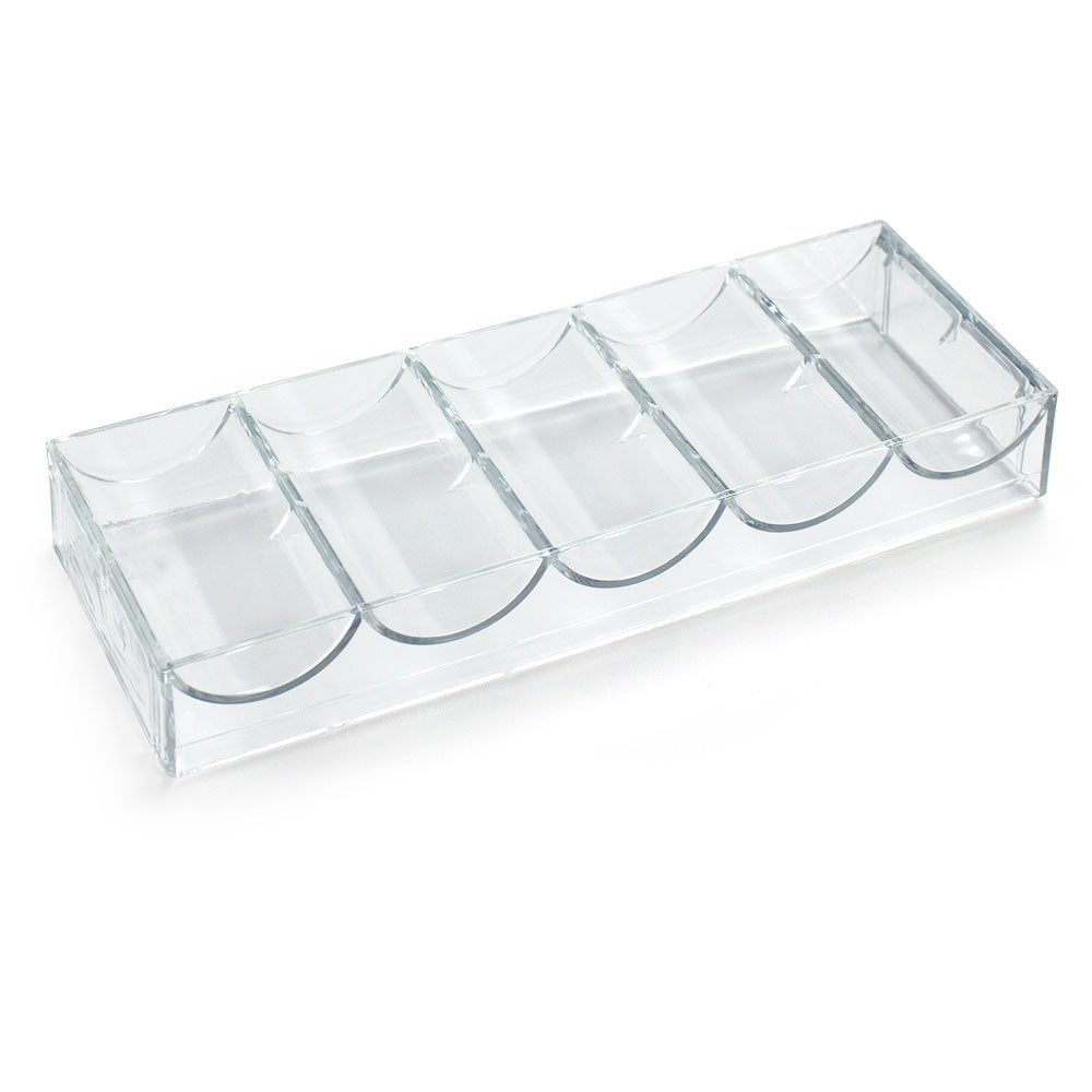 Acrylic Poker Chip Tray, No Lid - Holds 100 Chips