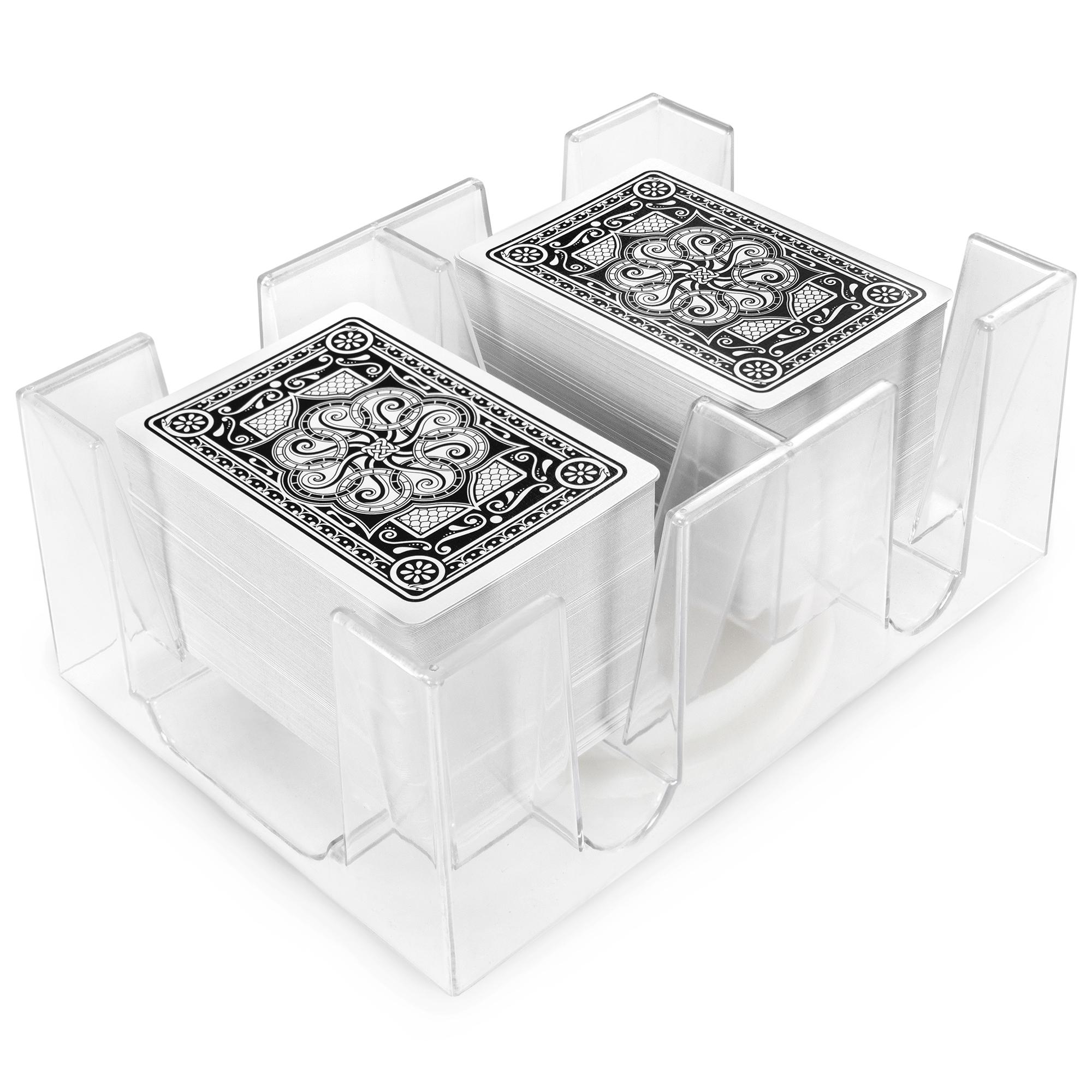 6-Deck Rotating Card Holder - Revolving Playing Card Tray
