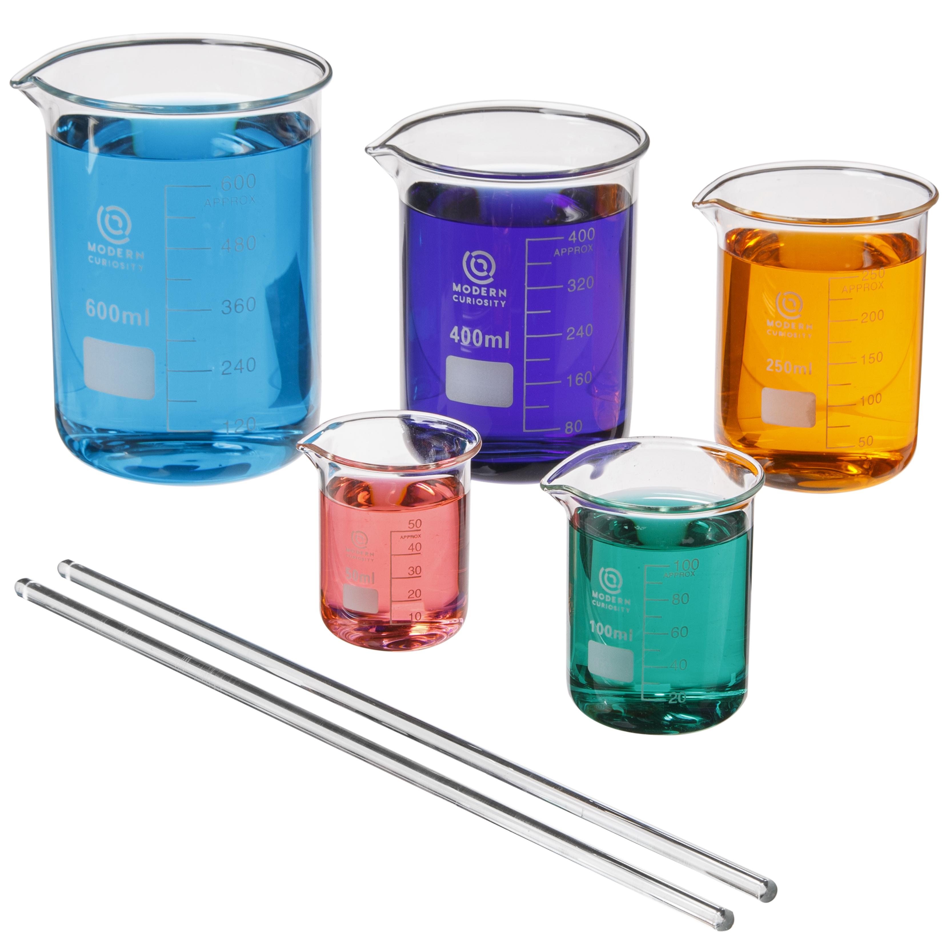 5-pack Glass Beakers 50-600mL