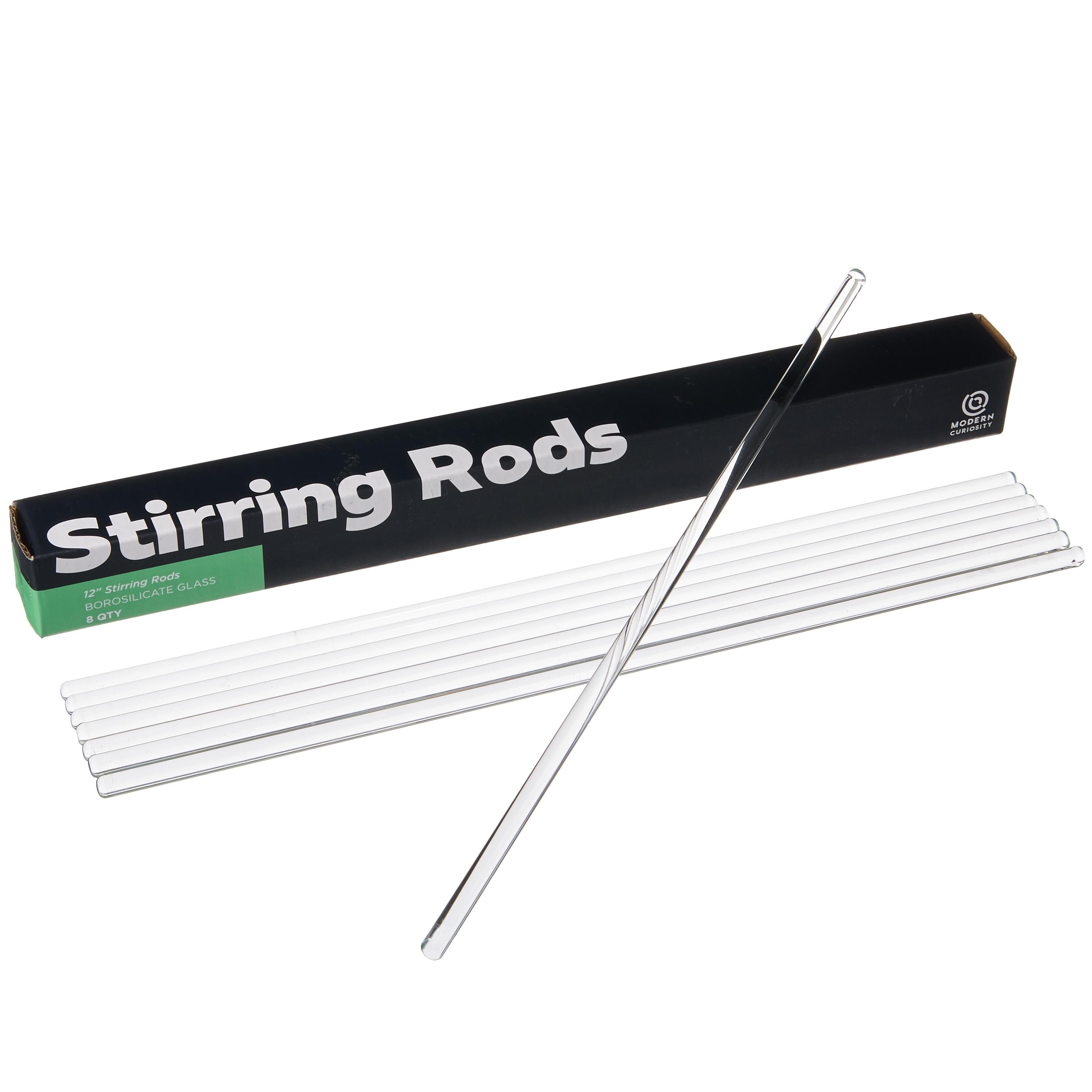 12" Glass Stirring Rods, 8-pack