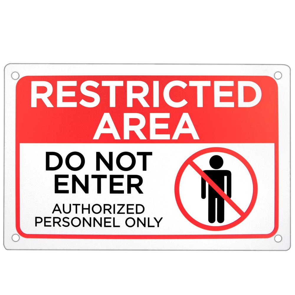 Restricted Area - Do Not Enter Sign 18" x 12"