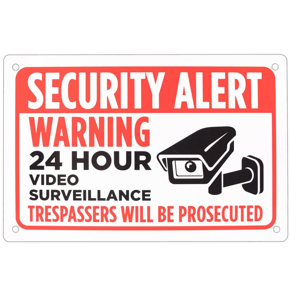 Security Alert Video Surveillance - Aluminum Sign