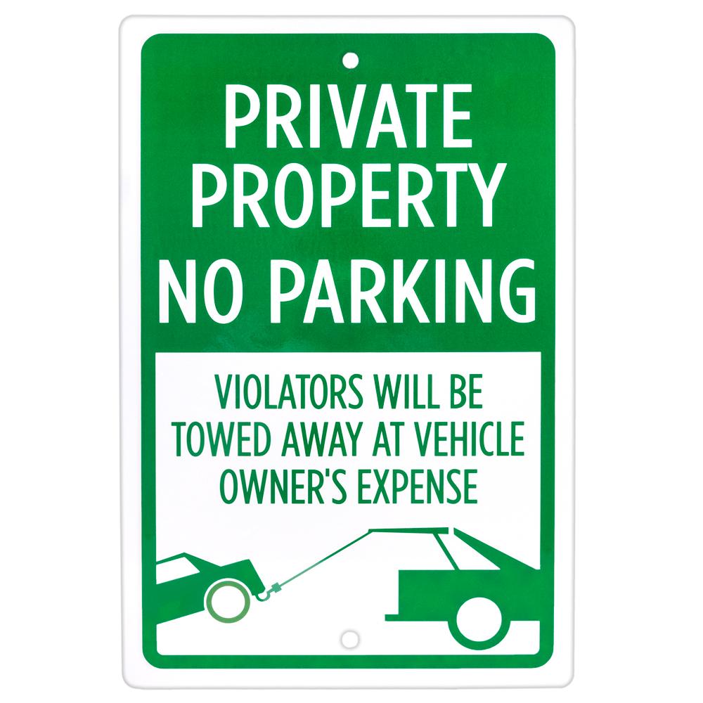 Private Property No Parking - Aluminum Sign