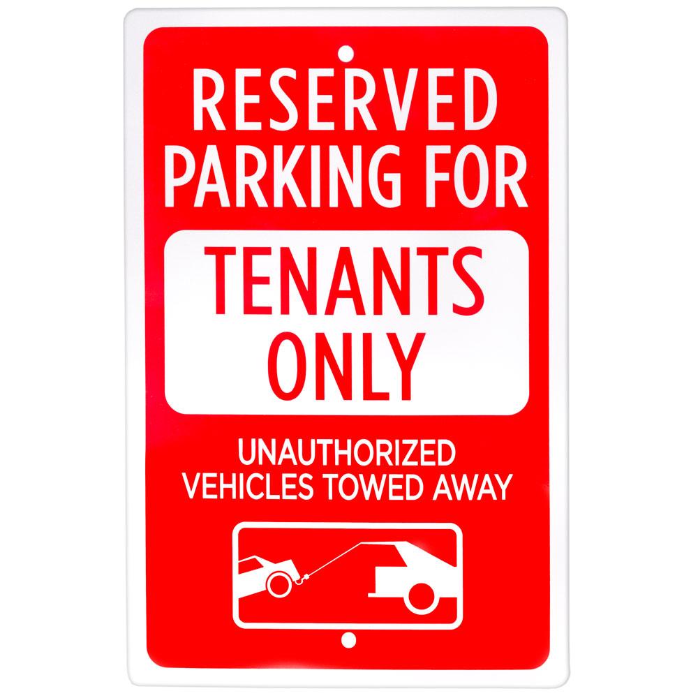 Reserved Parking for Tenants Only Sign