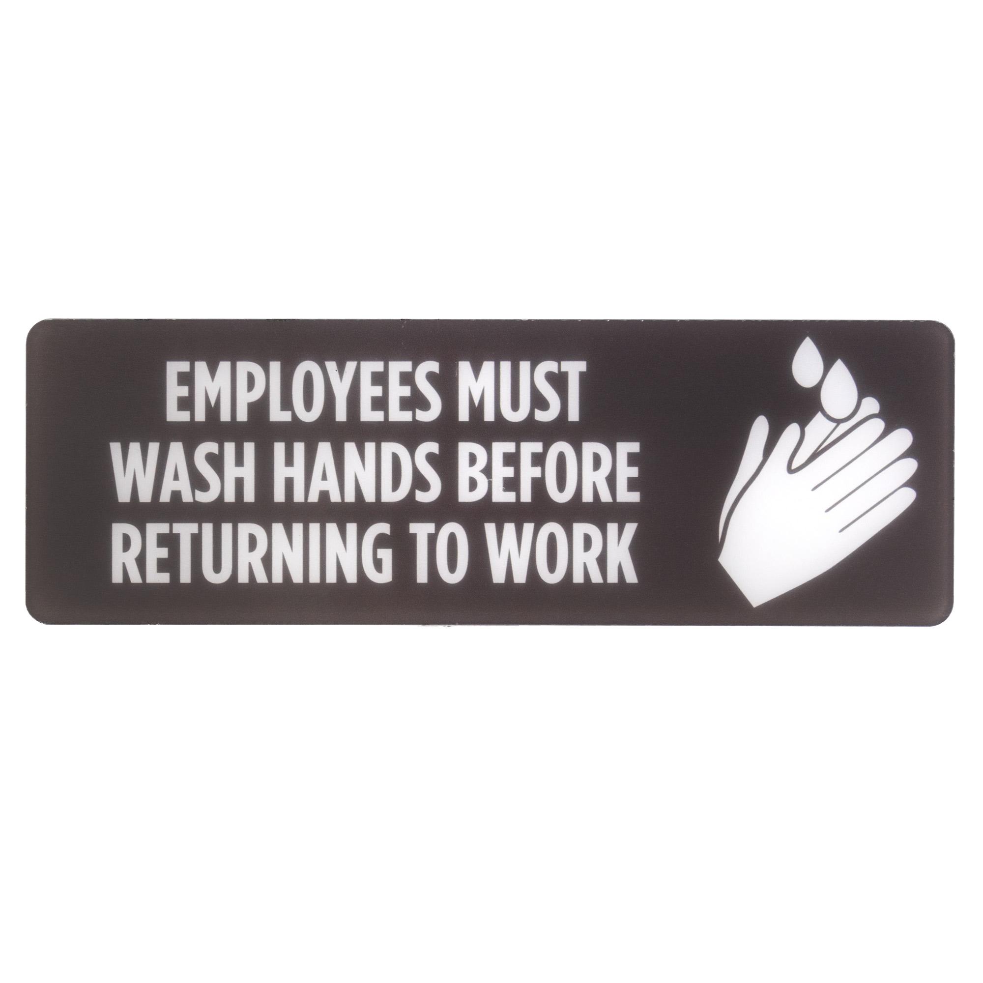 Employees Must Wash Hands - Adhesive Sign