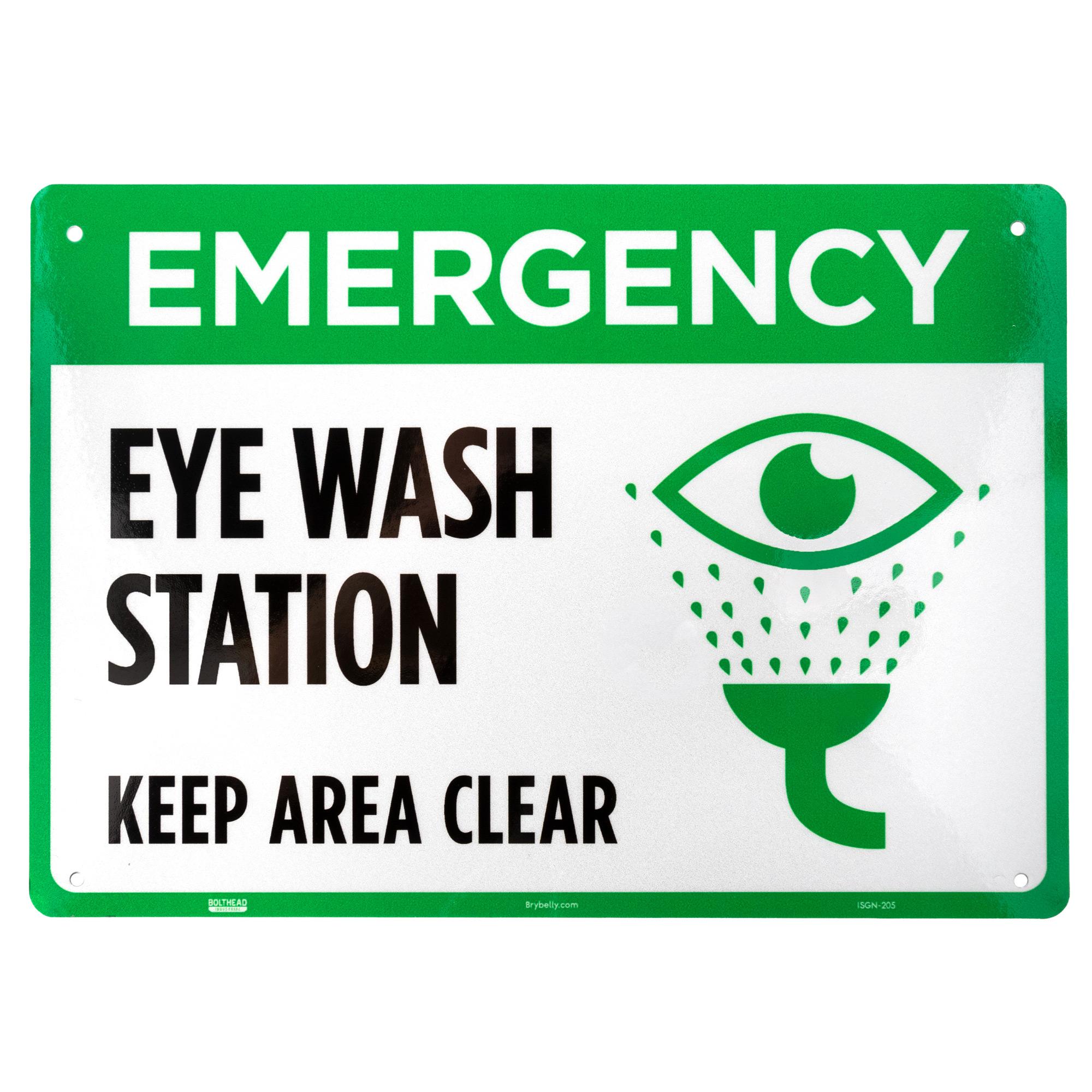 Emergency Eye Wash Station - Aluminum Sign