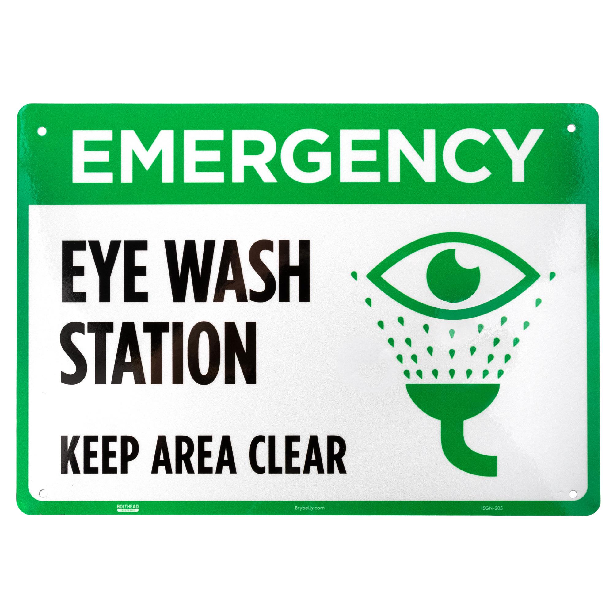 Emergency Eye Wash Aluminum Sign