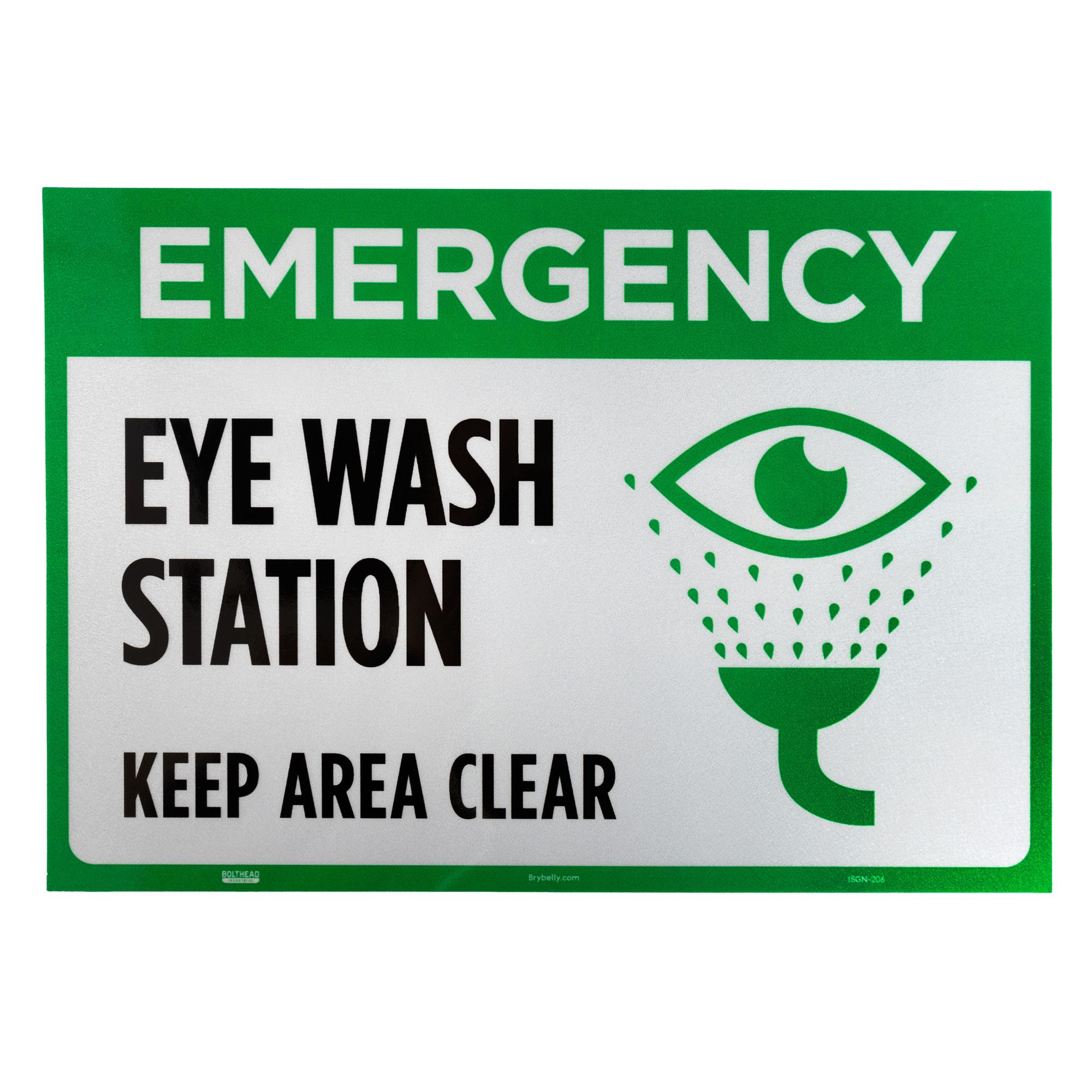 Emergency Eye Wash Station - Adhesive Decal