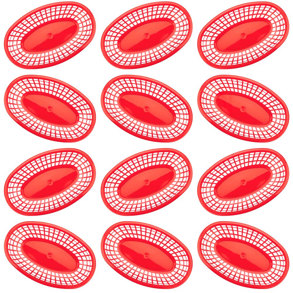 Plastic Food Baskets (12-pack)