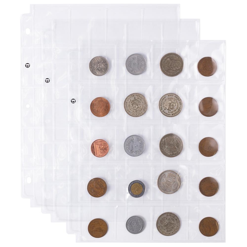 20-pocket Coin Sleeves, 20-pack