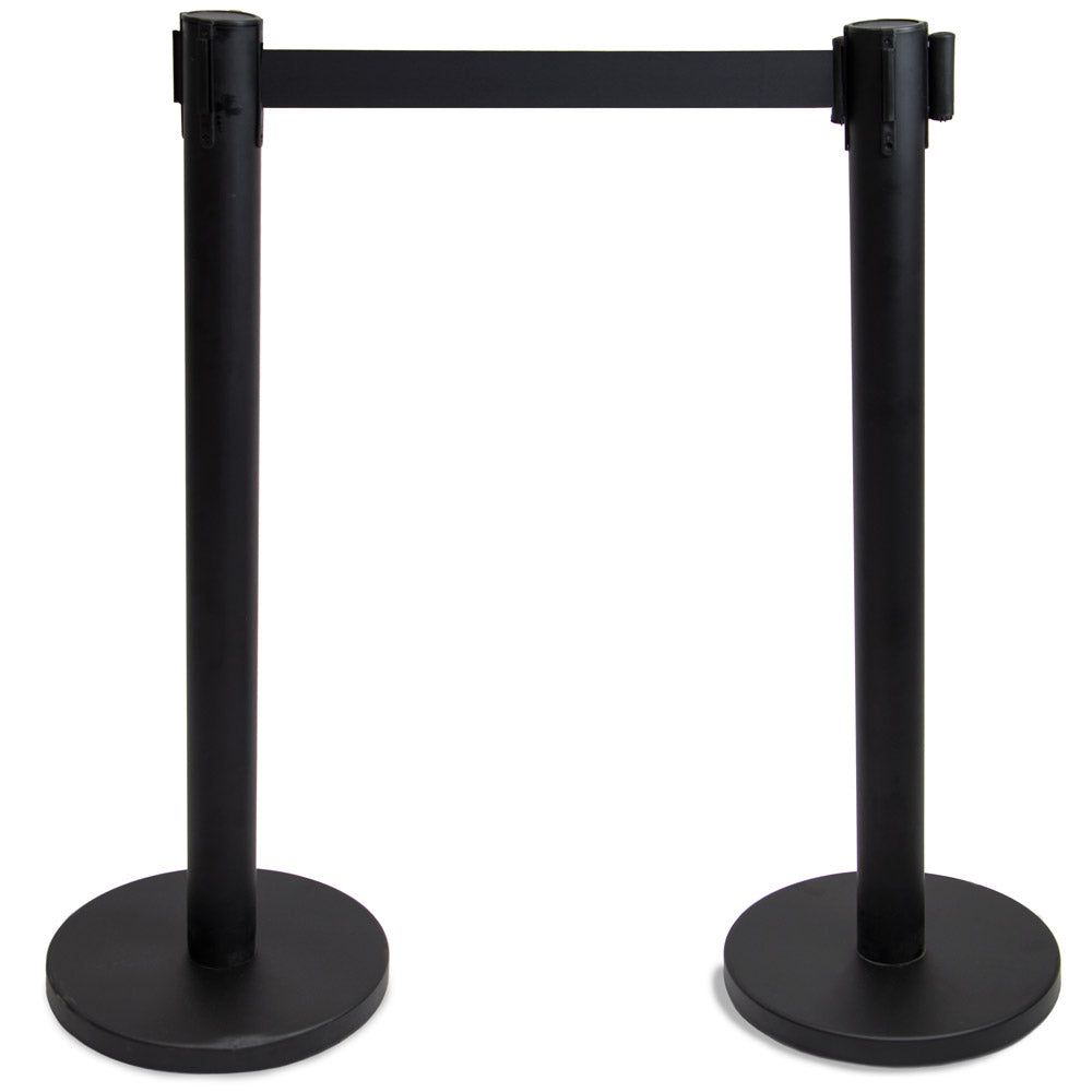 Crowd Control Stanchions with Retractable Belt