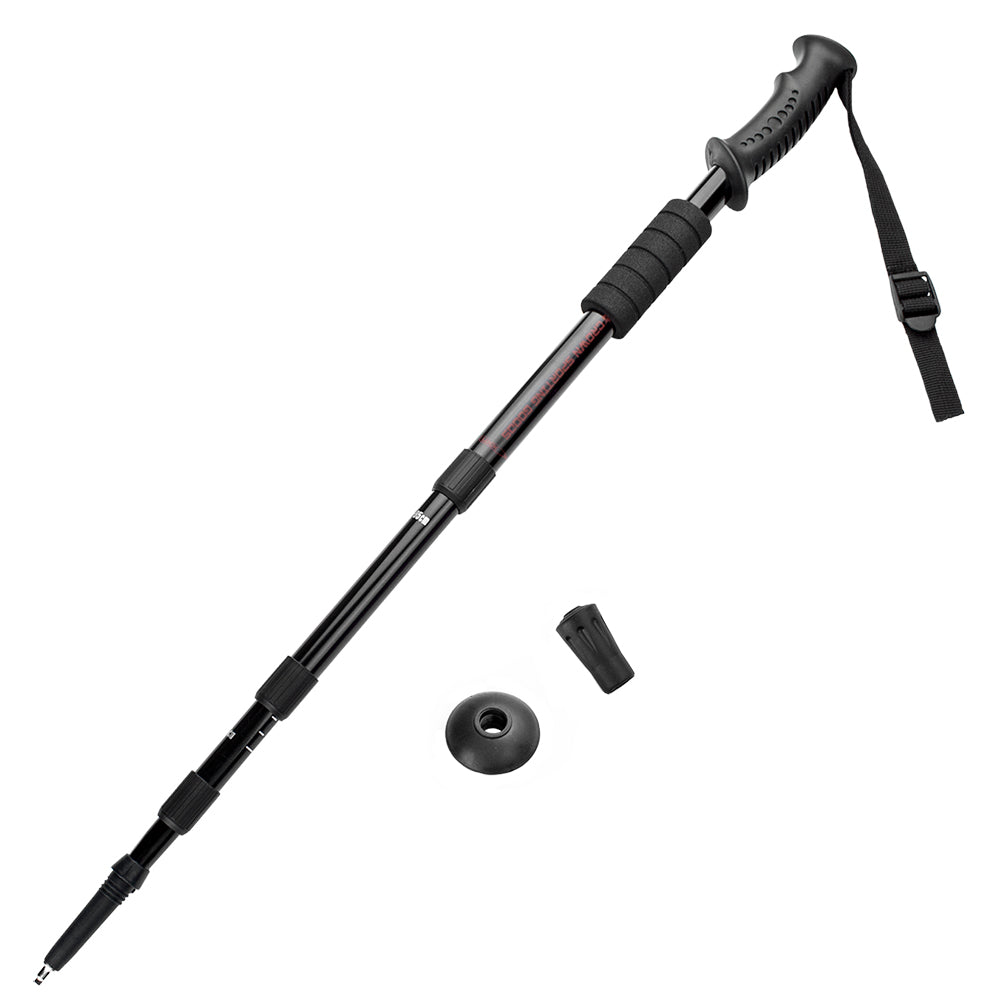 Adjustable Trekking Pole - Shock Resistant, Includes 3 Tips