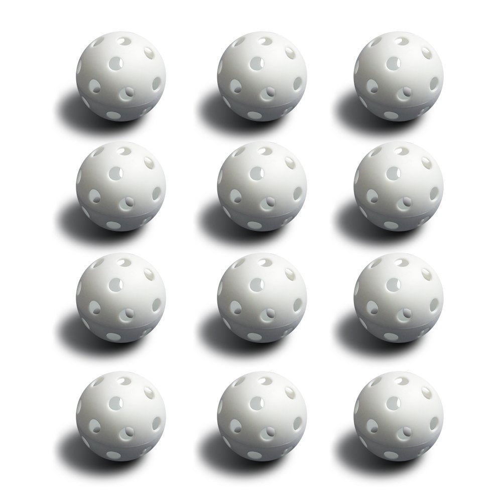 Poly Practice Baseballs (12-pack White) - Regulation Size