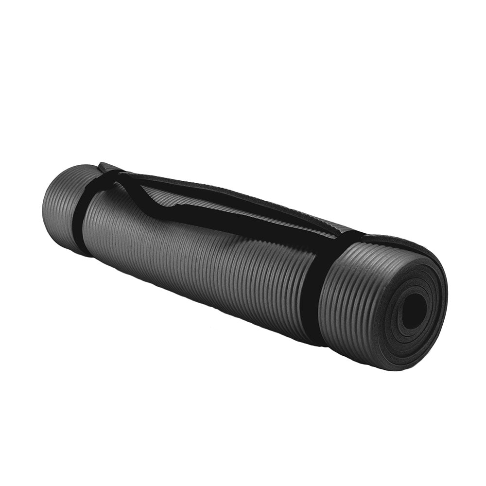 3/8-Inch (8mm) Professional Yoga Mat - Black