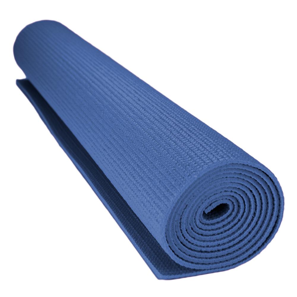 Yoga Mat with No-Slip Texture, 1/8-inch (3mm) Blue