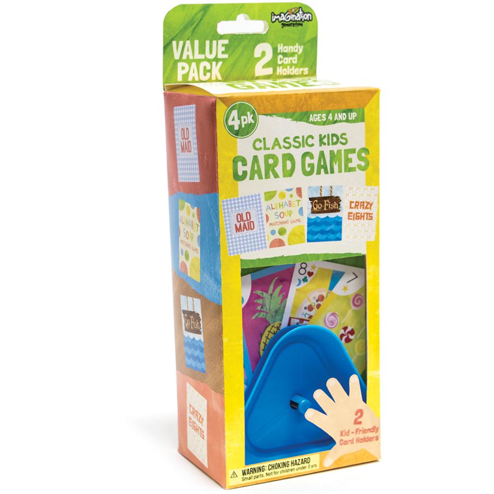 4-pack of Kids Card Games and 2 Card Holders - Retail Version