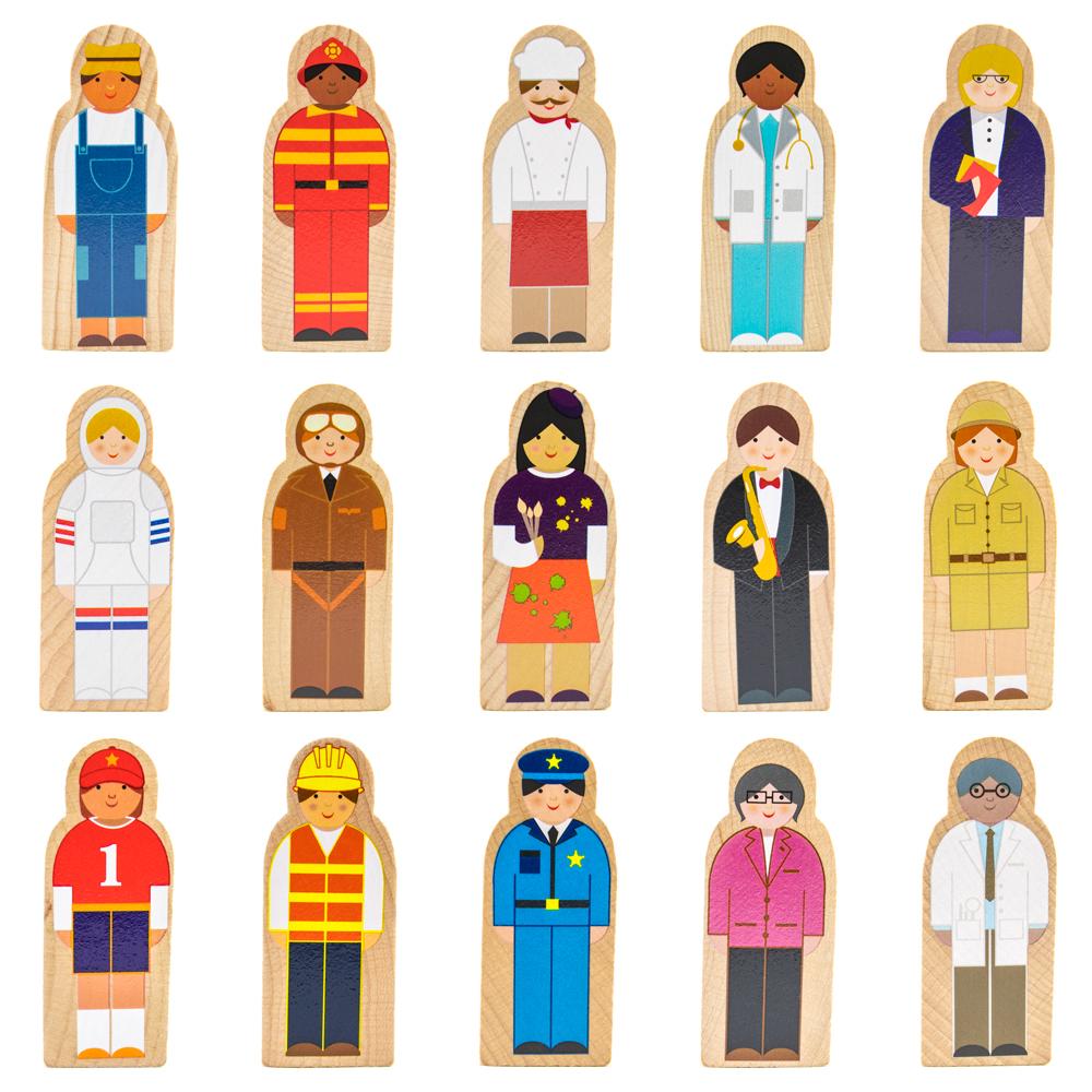 Little Professionals Wooden Character Set