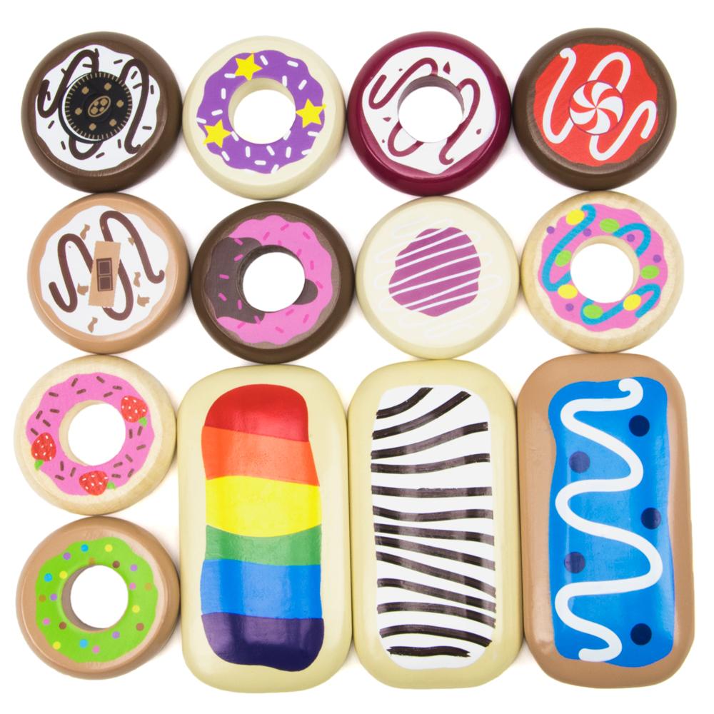 Baker's Dozen Wooden Donuts